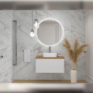 Столешница Velvex Klaufs 90 без отверстий, Invisible Line